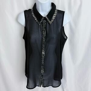 Maurices Sheer Button Down Top Size Medium